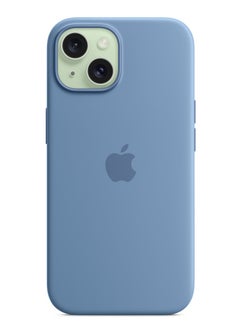 Silicone iPhone 15 Silicone Case with MagSafe - Winter Blue  - Image 3