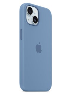 Silicone iPhone 15 Silicone Case with MagSafe - Winter Blue  - Image 5