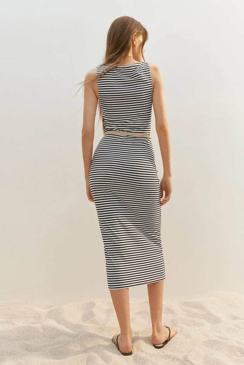 H&M Ribbed jersey midi dress