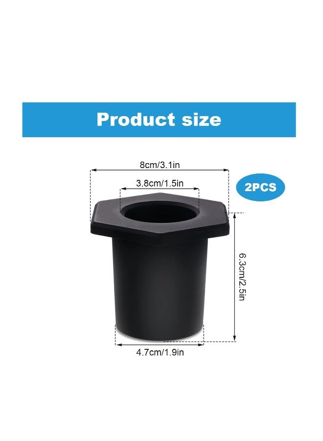 Generic Table Umbrella Hole Ring, Outdoor Patio Table Umbrella Hole Insert Plug, Silicone Umbrella Replacement Parts for Patio Table Hole, Pool Umbrella Adapter ( Black)  - Image 2
