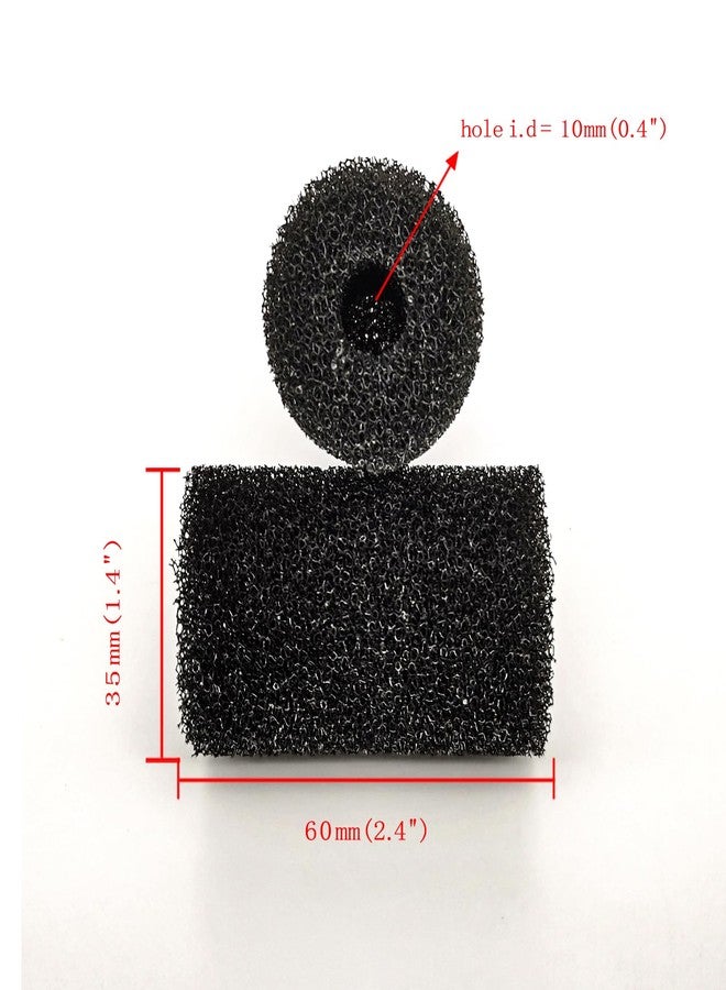 IAFVKAI 6X Pre-Filter Sponge for Aquarium Shrimp Fry Fish Tank Filter Pump Prefilter Sponge Replacement Foam Cover 2.4 X 1.4 Inch with 0.4" Hole Diameter - Image 2