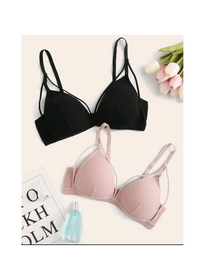 SHEIN 2pack Ribbed Harness Bra Set - Image 1