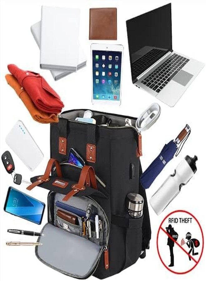 FALANKO Laptop Backpack for women, Doctor Teacher Work RFID Anti Theft Laptops Backpack with USB Charging Port, Wide Open College Travel 15.6 Inch Computer Bag for Men Women - Image 2