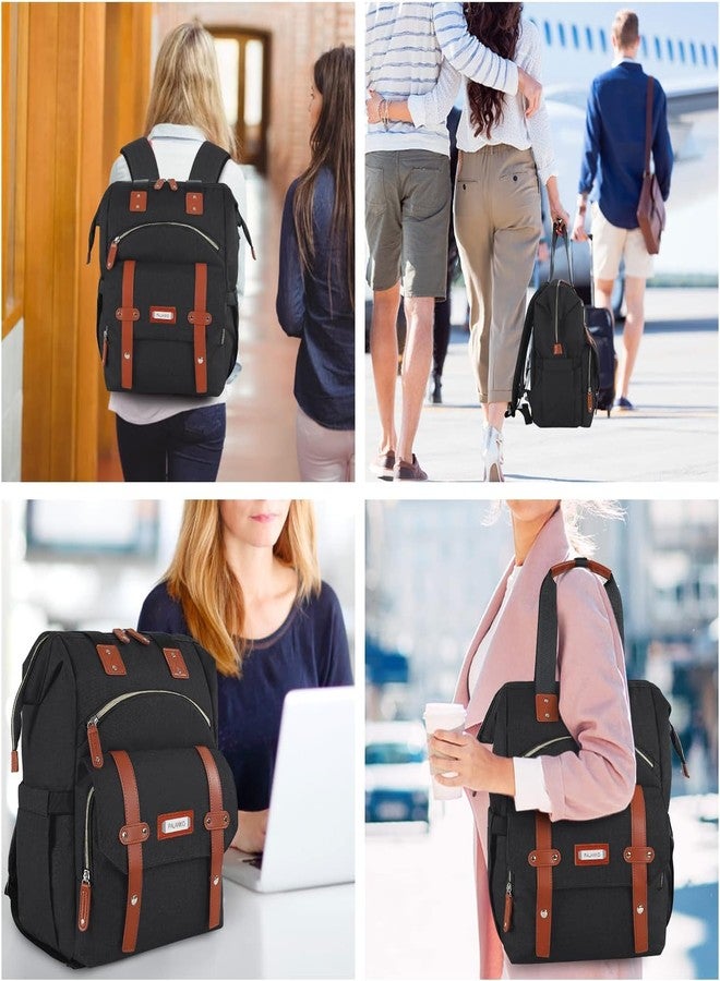 FALANKO Laptop Backpack for women, Doctor Teacher Work RFID Anti Theft Laptops Backpack with USB Charging Port, Wide Open College Travel 15.6 Inch Computer Bag for Men Women - Image 4