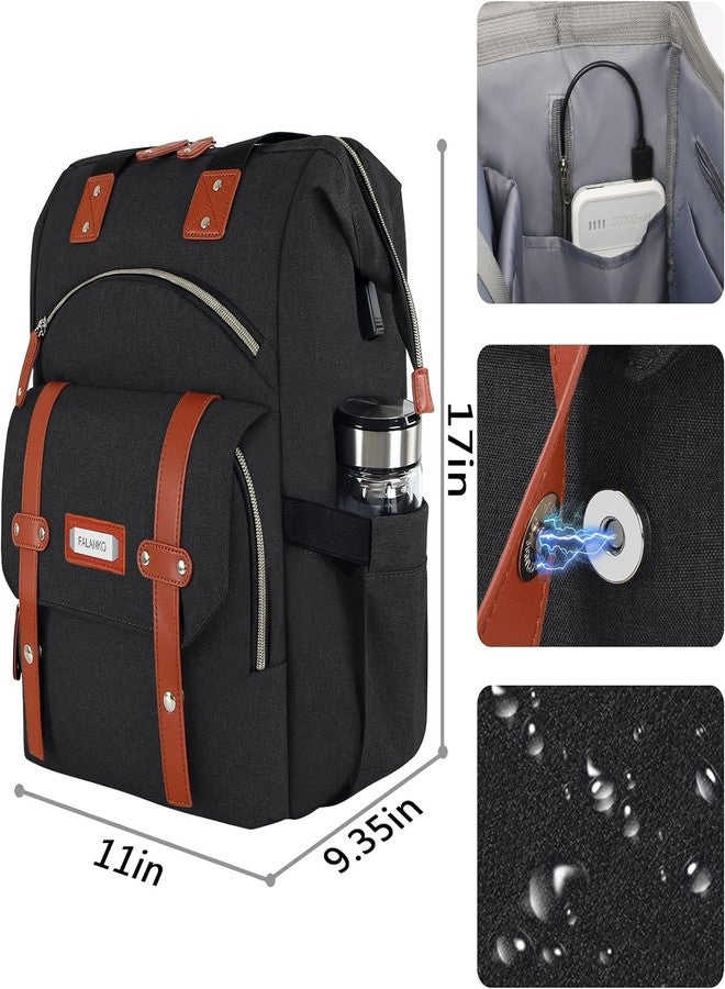 FALANKO Laptop Backpack for women, Doctor Teacher Work RFID Anti Theft Laptops Backpack with USB Charging Port, Wide Open College Travel 15.6 Inch Computer Bag for Men Women - Image 5