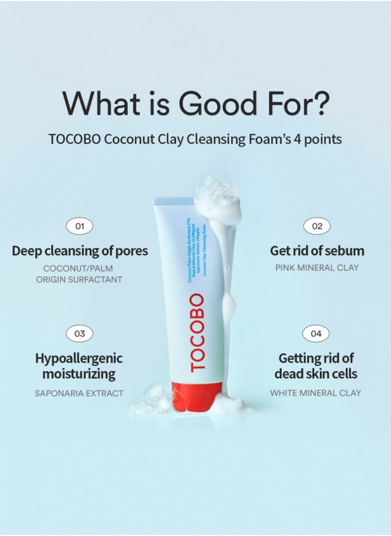Tocobo Pore Cleansing Oil 200ml, Soft Sun Stick, Coconut Cleansing Foam 150ml, Vita Glazed Lip Mask & Face Scrubber | Complete Skincare Set for Deep Cleansing, Sun Protection, and Hydration
