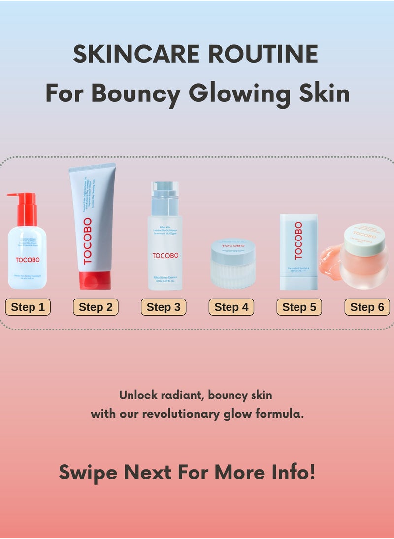 Tocobo Pore Cleansing Oil 200ml, Soft Sun Stick, Coconut Cleansing Foam 150ml, Vita Glazed Lip Mask & Face Scrubber | Complete Skincare Set for Deep Cleansing, Sun Protection, and Hydration