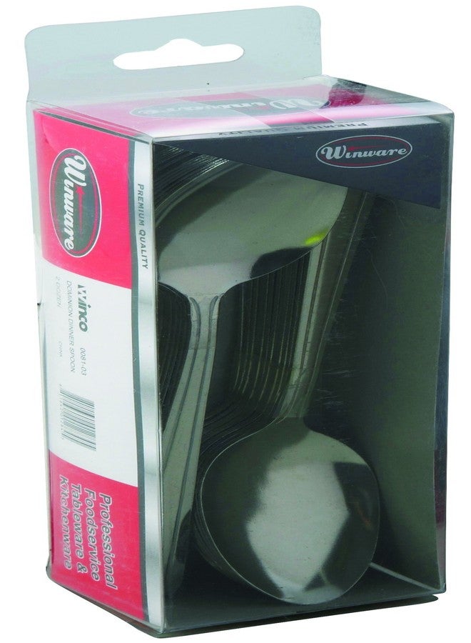 Winco 24-Piece Dominion Dinner Spoon Set, 18-0 Stainless Steel,Silver