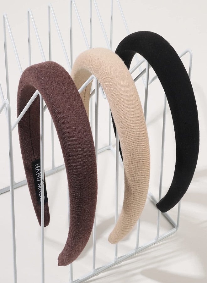 Ivyu Padded Headbands for Women- 3 Pcs Diademas Para Mujer De Moda Fashion Headband Hair Bands Neutral Puffy Headband - Image 2