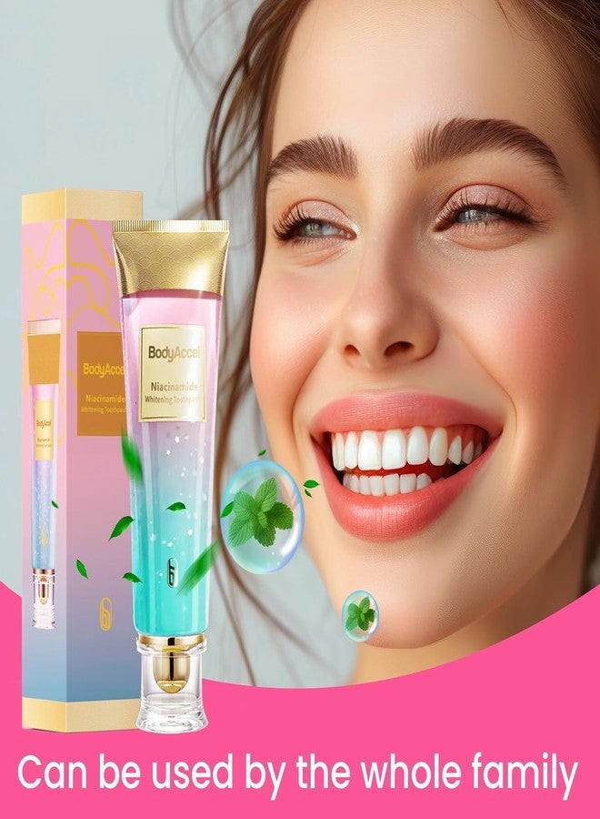 BodyAccel 3 Pack Niacinamide Whitening Toothpaste, BodyAccel Triple Whitening Niacinamide Toothpaste, Brightens and Whitens Teeth, Stain Removal Natural Gentle, Fresh Breath - Image 4