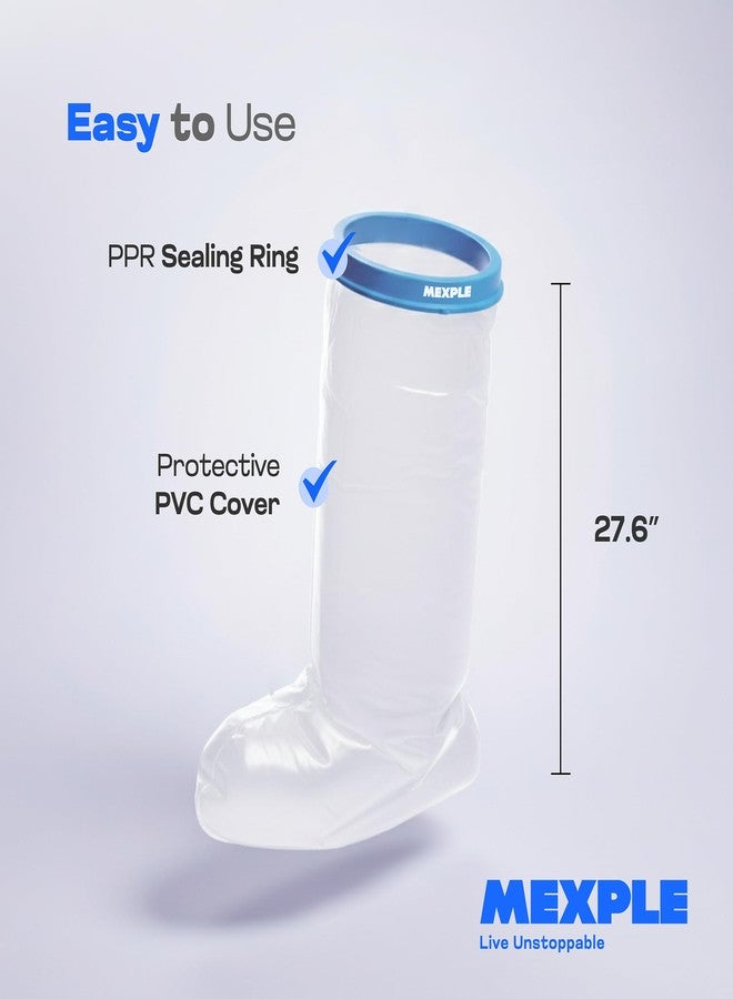 MEXPLE Adult Leg Calf Cast Cover for Shower | Waterproof Reusable Shower Sleeve for Casts, Bandages & Wounds | 100% Leak-Proof Seal | Comfortable & Durable Cast Protector for Bath - Image 5