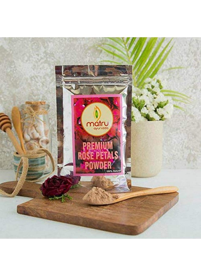 MATRU AYURVEDA مسحوق بتلات الورد 100 جرام  - Image 2