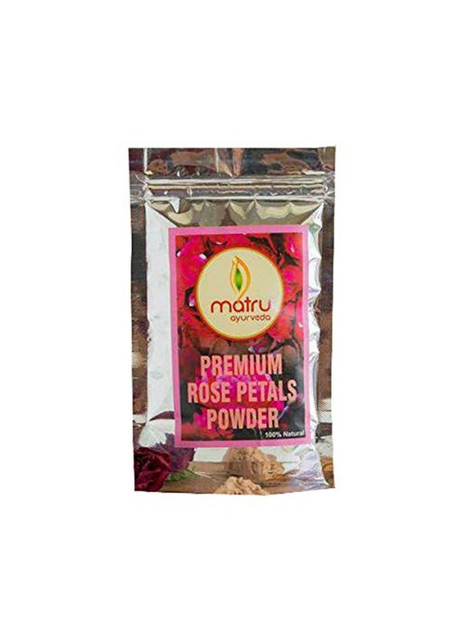 MATRU AYURVEDA مسحوق بتلات الورد 100 جرام  - Image 1