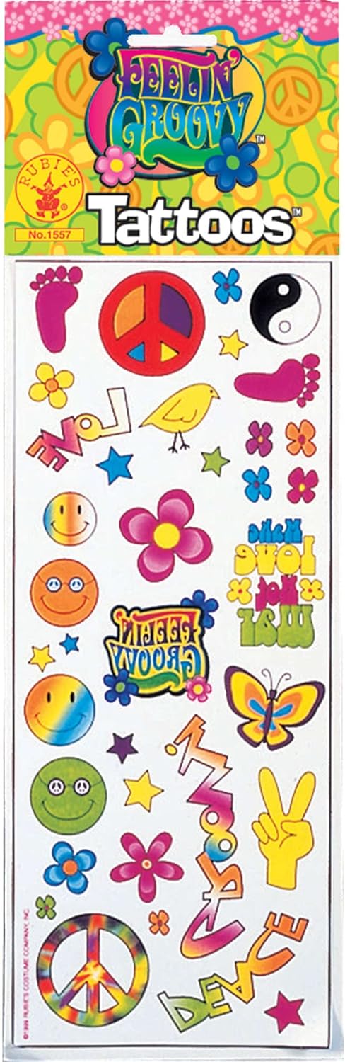 Rubie's Costume Co Feelin' Groovy Tattoos Costume