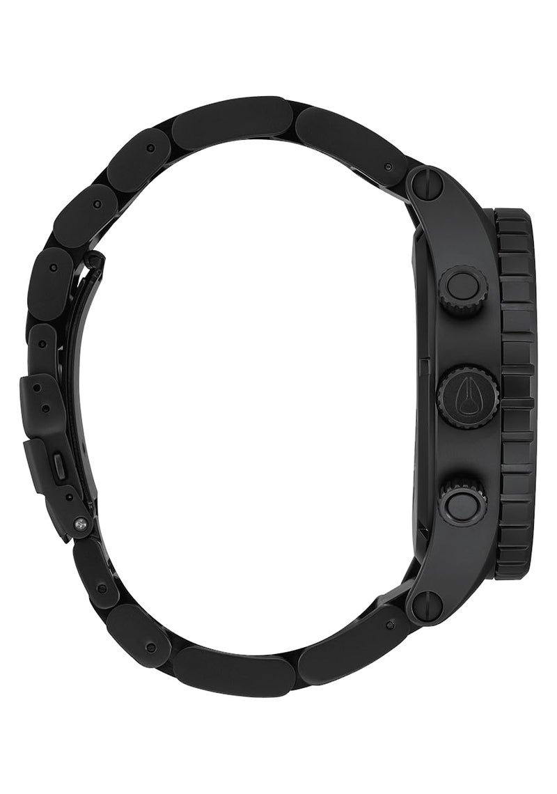 NIXON 51-30 Chrono A1389-300m Water Resistant Men's Analog Fashion Watch (51mm Watch Face, 25mm Stainless Steel Band) - All Matte Black/Black - Image 3