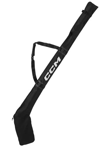 CCM Hockey Stick Bag, Polyester, Can Fit up to 4 Senior Sticks, Padded Shoulder Strap, Adjustable Buckle Strap, Black - Image 3