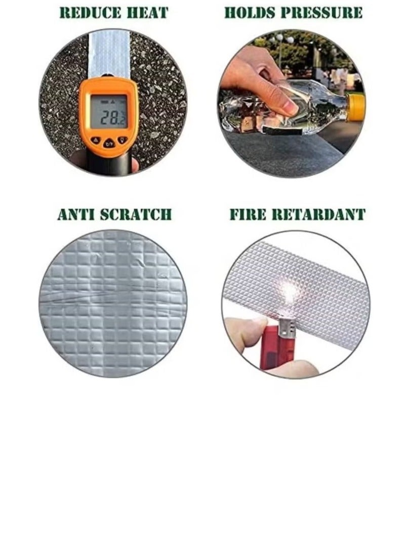 1 PCS Waterproof Tape Aluminium Foil Tape Leakage Repair Waterproof Adhesive Tape Sealing Butyl Rubber Tape Be Suitable For Pipe Leakage Roof Water Tape - Image 3