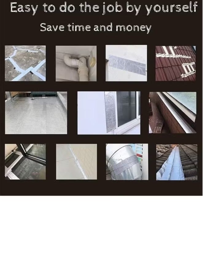 1 PCS Waterproof Tape Aluminium Foil Tape Leakage Repair Waterproof Adhesive Tape Sealing Butyl Rubber Tape Be Suitable For Pipe Leakage Roof Water Tape - Image 5