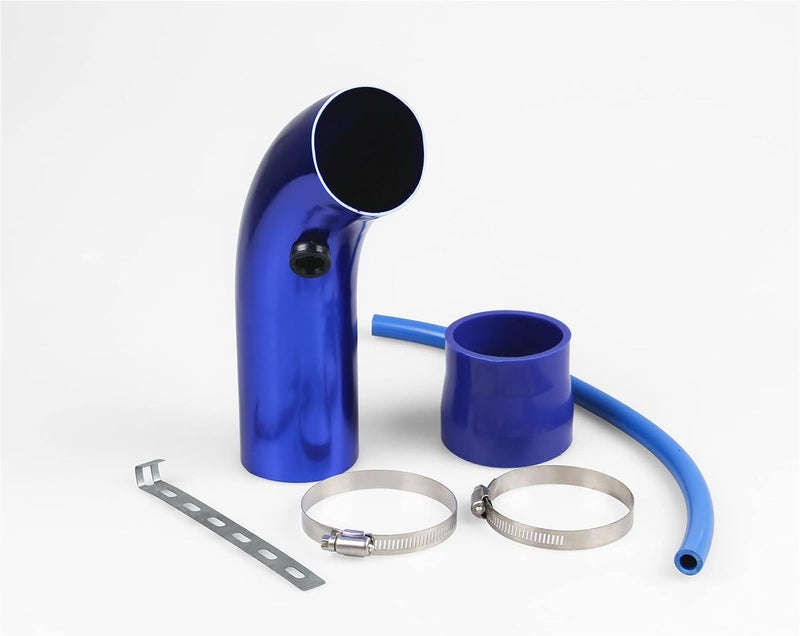 LPFIDI 3 Inch Universal Aluminum Cold Air Intake System Filter Car Truck Turbo Piping Blue - Image 1