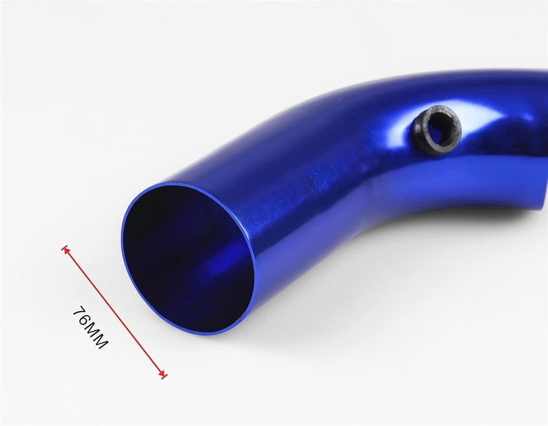 LPFIDI 3 Inch Universal Aluminum Cold Air Intake System Filter Car Truck Turbo Piping Blue - Image 3