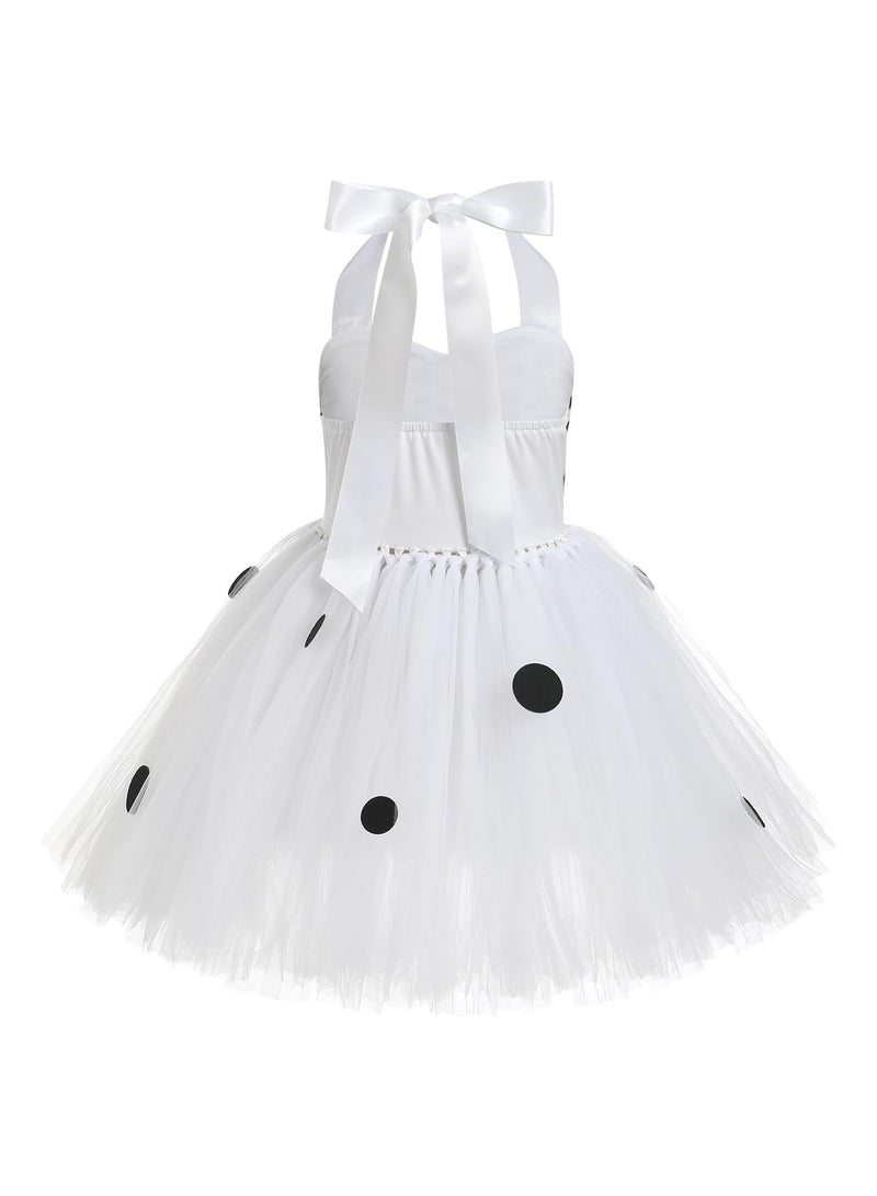 SOLARAE Girls Jungle Animal Leopard Tutu Dress, Handmade Cosplay Costume for Kids, Perfect for Halloween, Birthday Parties, and Carnivals (Size 3-4T) - Adorable Puppy Theme Outfit for Toddlers. - Image 4