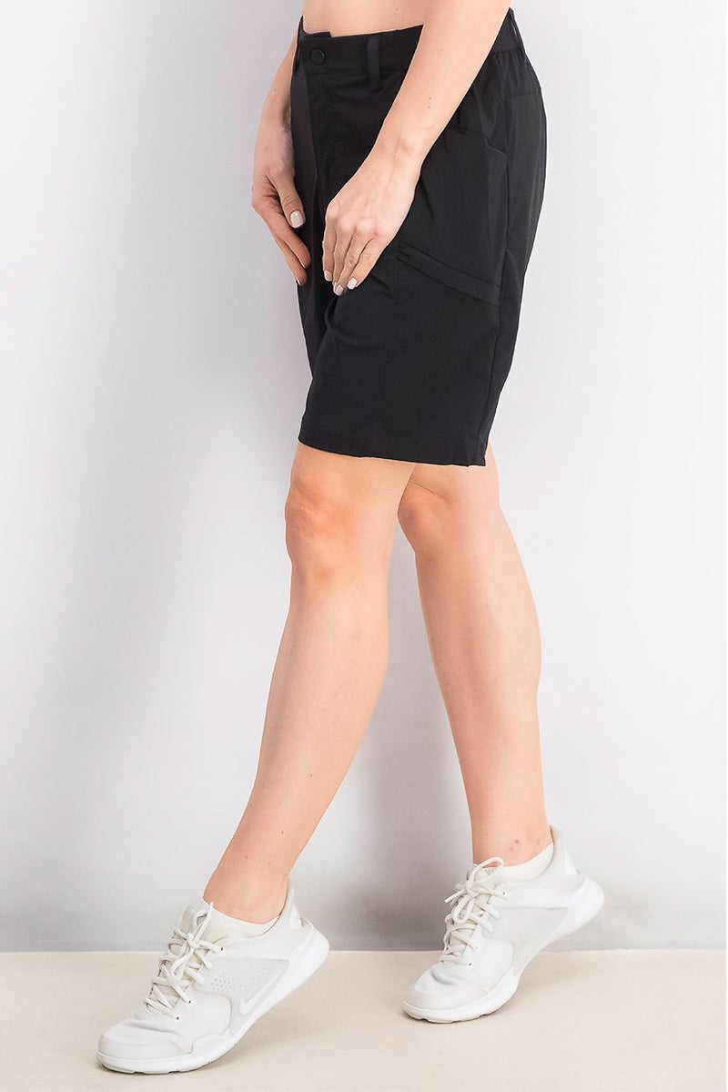 Tchibo شورتات رياضية نسائية بسيطة للمشي، أسود - Image 3