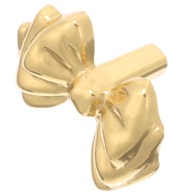 Brass Bow Knot Cabinet Pulls Small Drawer Handles for Dresser Closet Hardware - Image 2
