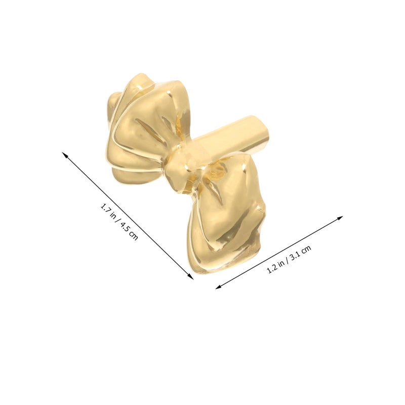 Brass Bow Knot Cabinet Pulls Small Drawer Handles for Dresser Closet Hardware - Image 3