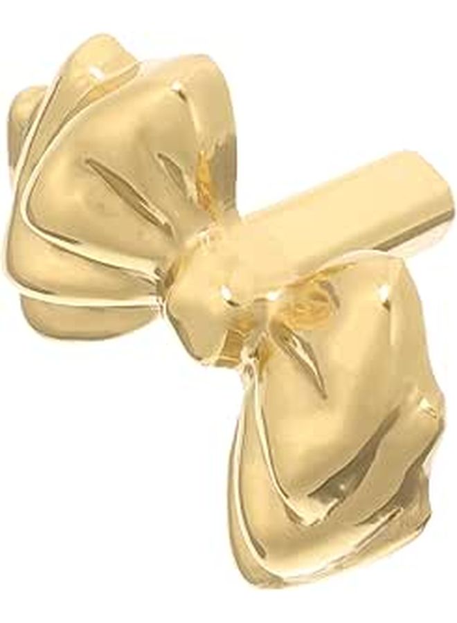 Brass Bow Knot Cabinet Pulls Small Drawer Handles for Dresser Closet Hardware - Image 1