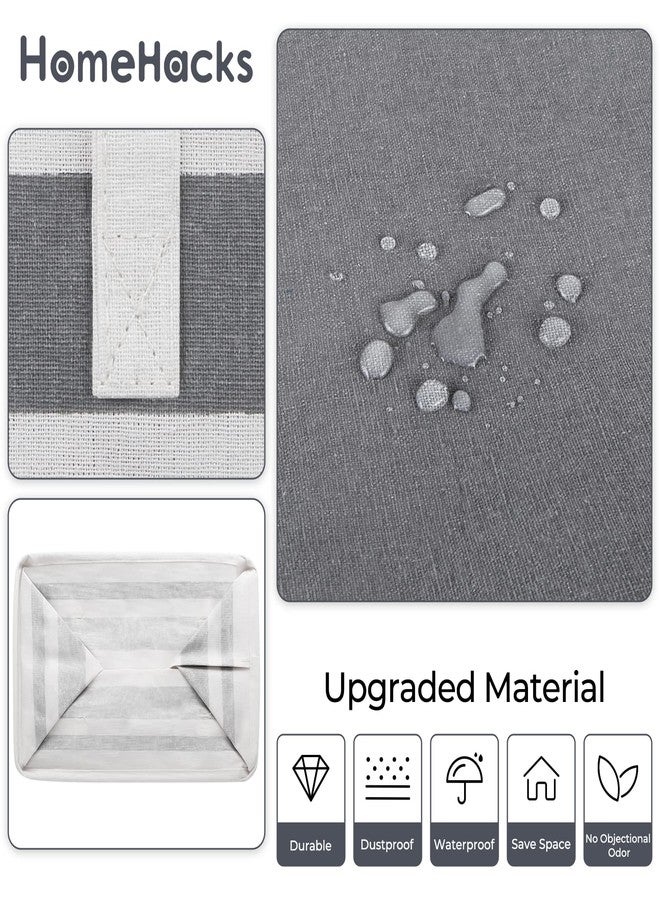HomeHacks سلة غسيل كبيرة من هوم هاكس، عبوة واحدة، مقاومة للماء، سلة غسيل قائمة بذاتها، سلة ملابس طويلة قابلة للطي بمقابض ممتدة للملابس والألعاب في السكن الجامعي وللعائلة - (رمادي متدرج، 75 لترًا) - Image 5