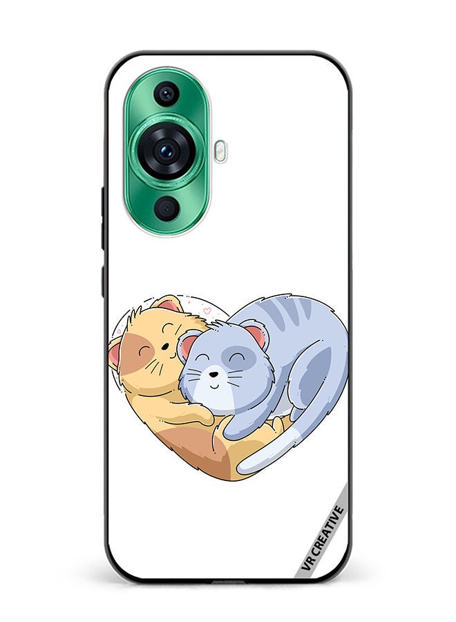 VR CREATIVE Protective Case Cover For Huawei nova 11 Klover Cat Design Multicolour - Image 1