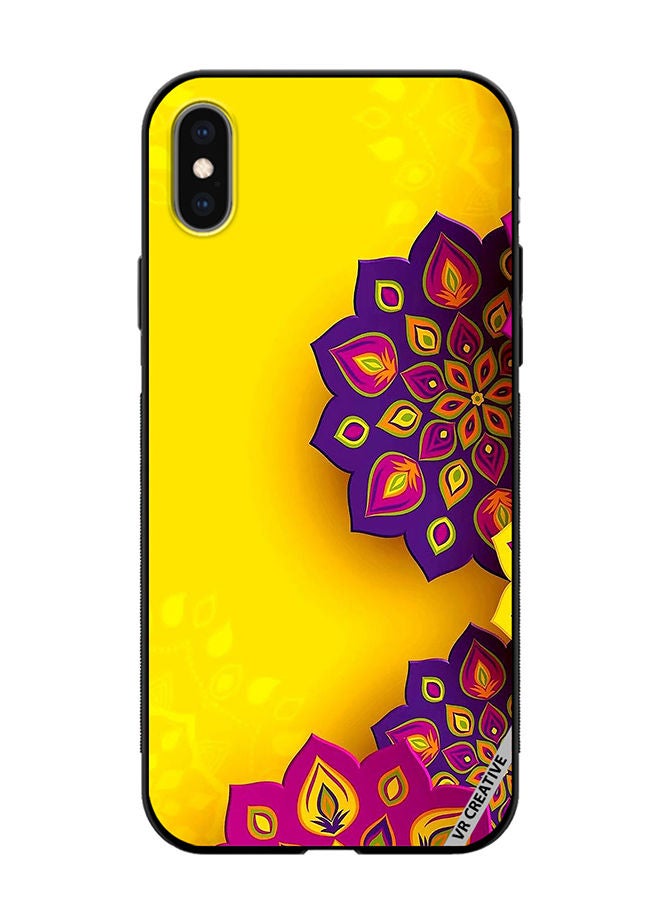 VR CREATIVE Protective Case Cover For Apple iPhone X/XS Flower Design Multicolour - Image 1