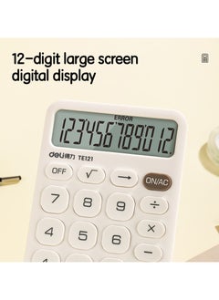 Deli TE121 Card-Sized Slim Calculator with 12-Digit Display, Manual Power Off & Anti-Slip Base - White - pzsku/Z55B930D9AA6B18E30EBEZ/45/_/1739792051/d6ccddb7-fbee-47d1-9101-766d491568ac