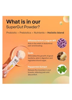 The Good Bug The Good Bug Byebye Bloat Supergut Powder For Healthy Digestion | Pre & Probiotic Supplement That Helps With Bloating, Gas & Heartburn | 2.5 Billion Cfu Of Clinically Proven Strain | 30 Days Pack  - Image 3