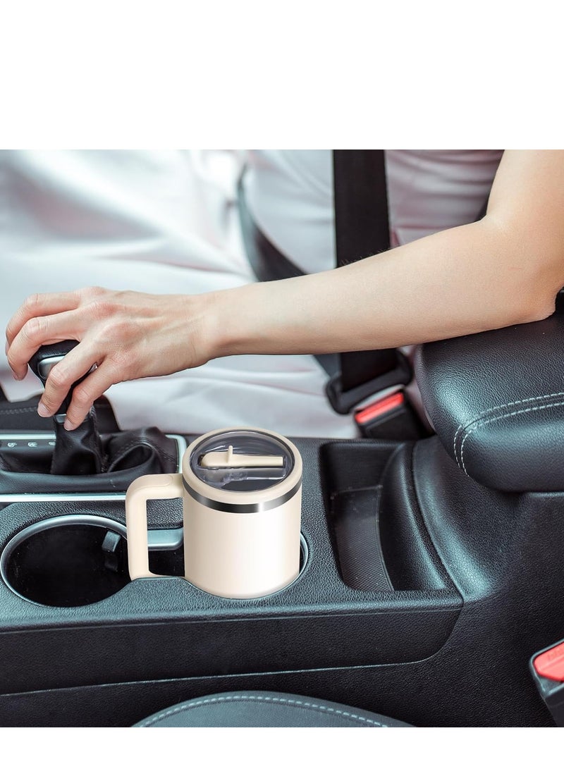 Stanley Mug, 40 oz Stanley Mug with Straw and Handle, Insulated Mug with Lid Travel Mug Stainless Steel Coffee Mug for Hot Iced Drinks, Travel Mug with Handle (Black) - Image 3