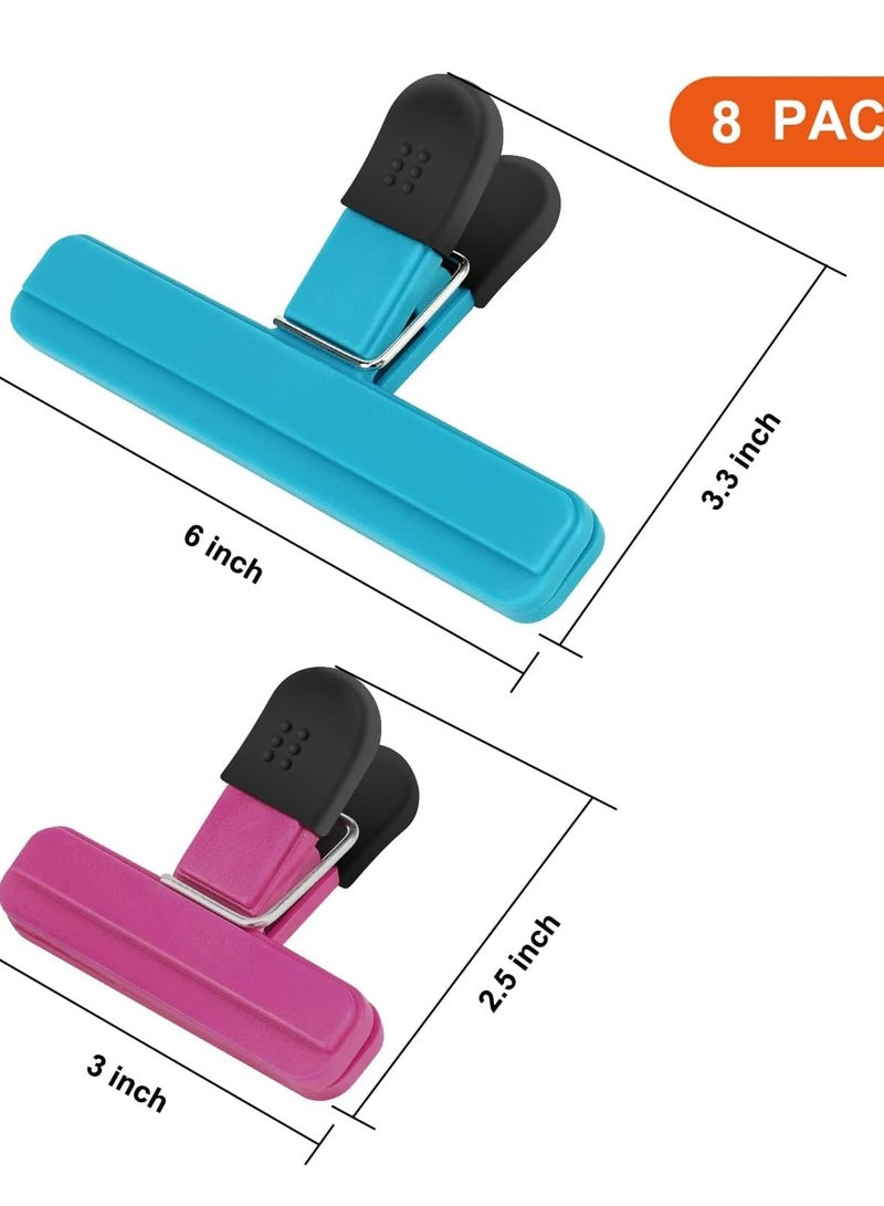 HASANAT ESSENTIALS 4  Pack Food Clips, Upgrade Wide Open Bag Clips for Food Storage with Air Tight Seal Grip - Image 1