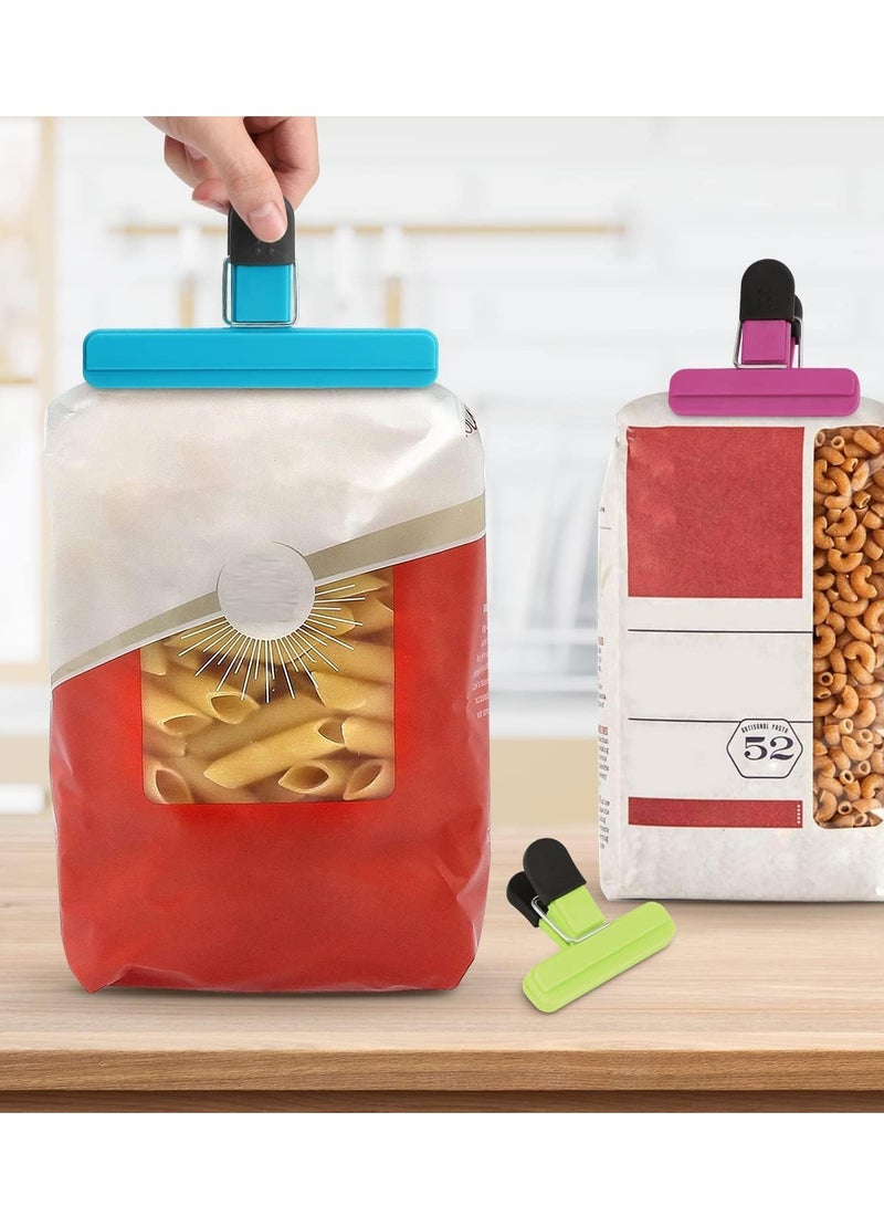 HASANAT ESSENTIALS 4  Pack Food Clips, Upgrade Wide Open Bag Clips for Food Storage with Air Tight Seal Grip - Image 2
