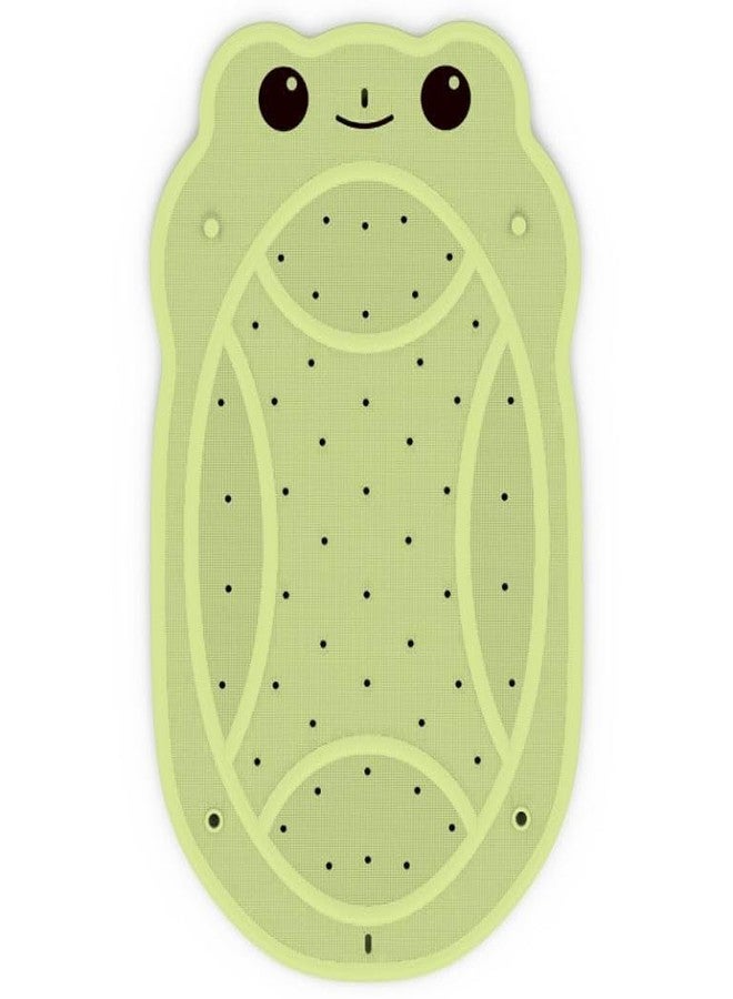 JOYCANO Bath Mat for Tub Non Slip Baby, Kids Bathtub Mat, 30"x18" Bath Mat for Baby, Natural Rubber no Odors, Textured Surface and Strong Suction Cups for Double Anti-Slip, Easy to Clean, Green - Image 2