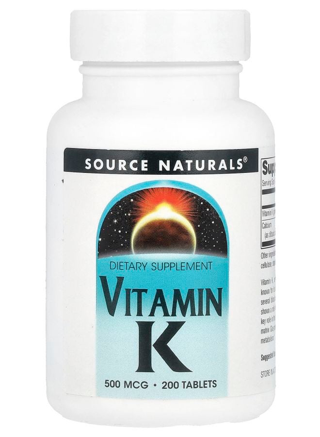 Vitamin K 500 mcg 200 Tablets
