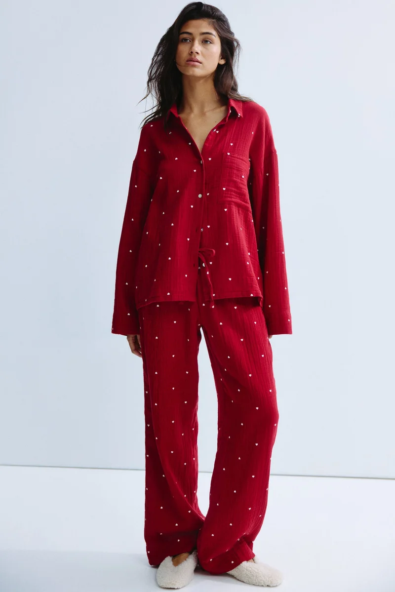 H&M Cotton muslin pyjamas