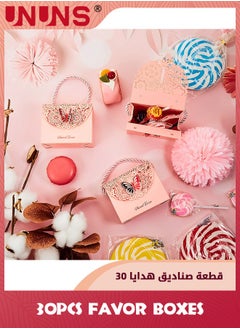 UNUNS 50 Pcs Butterflies Party Favor Boxes,Favor Bags Butterfly Goodie Bags Candy Boxes Party Favors Treat Boxes For Wedding,Birthday,Bridal Shower Party Gift Supplies,Pink  - Image 4