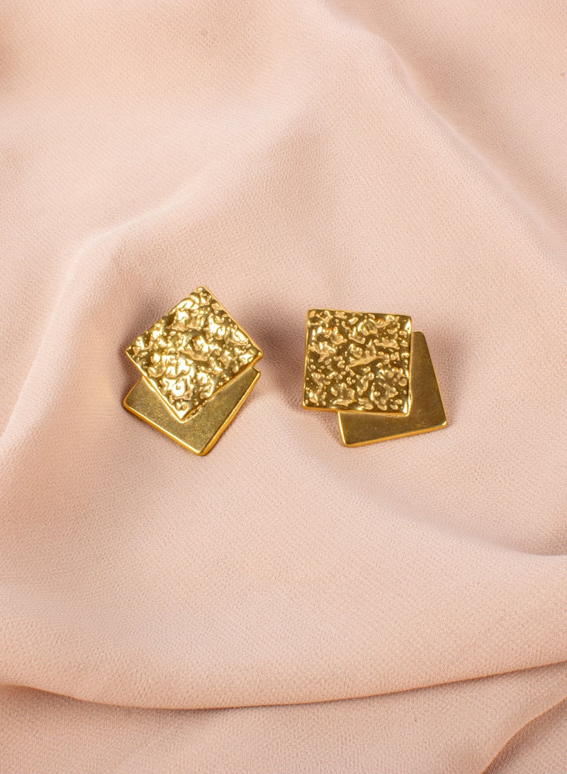 The Black Pearl Accessories Stainless Steel Gold Earring  - Image 1