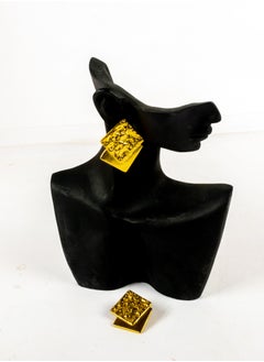 The Black Pearl Accessories Stainless Steel Gold Earring  - Image 2
