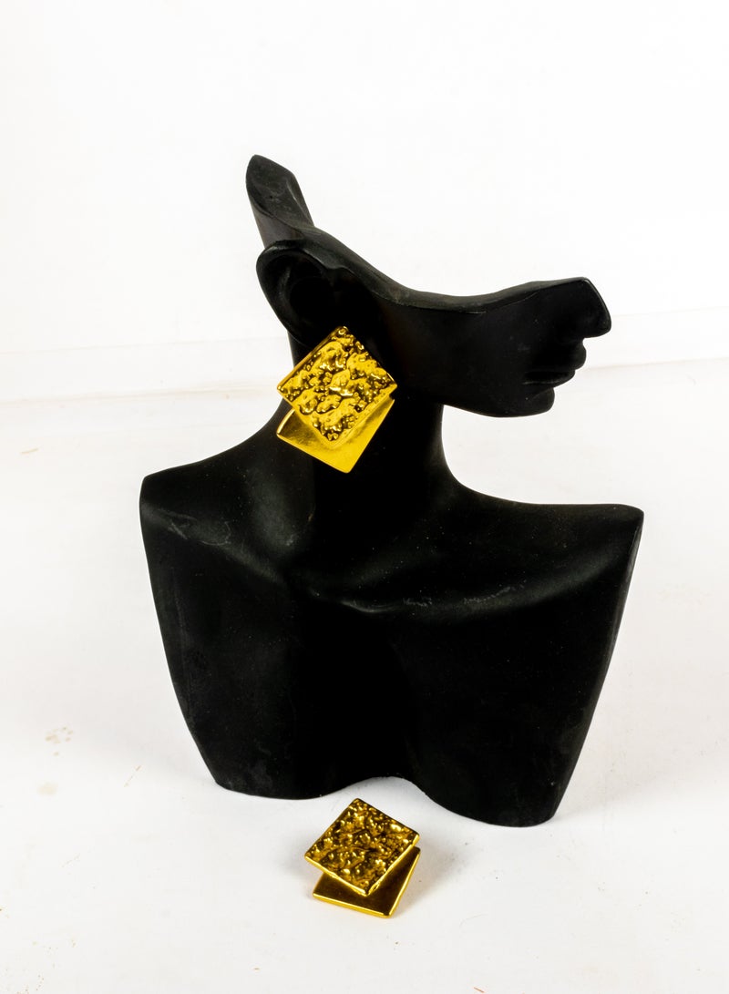 The Black Pearl Accessories Stainless Steel Gold Earring  - Image 2