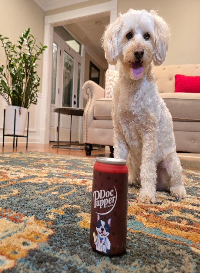 SPOT Fun Beverages Doc Pupper Can Vinyl Squeaker Toy for Small & Medium Dogs, Interactive & Chew-Friendly, Dr. Pepper Design, 4.5-Inch - Image 5