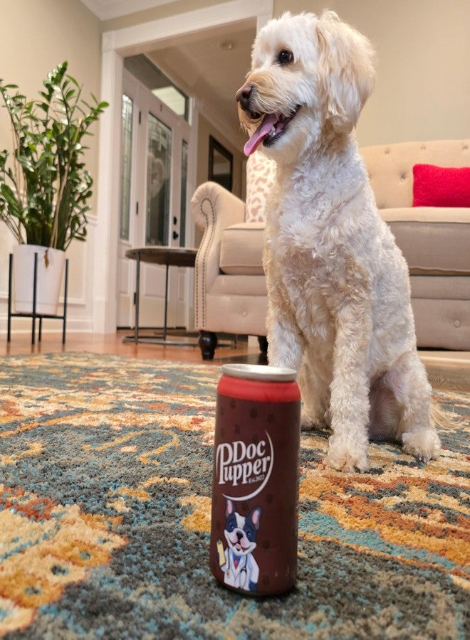 SPOT Fun Beverages Doc Pupper Can Vinyl Squeaker Toy for Small & Medium Dogs, Interactive & Chew-Friendly, Dr. Pepper Design, 4.5-Inch - Image 4