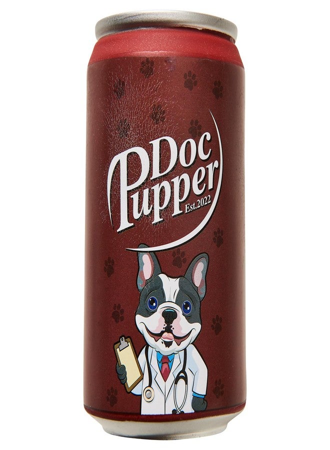 SPOT Fun Beverages Doc Pupper Can Vinyl Squeaker Toy for Small & Medium Dogs, Interactive & Chew-Friendly, Dr. Pepper Design, 4.5-Inch - Image 1