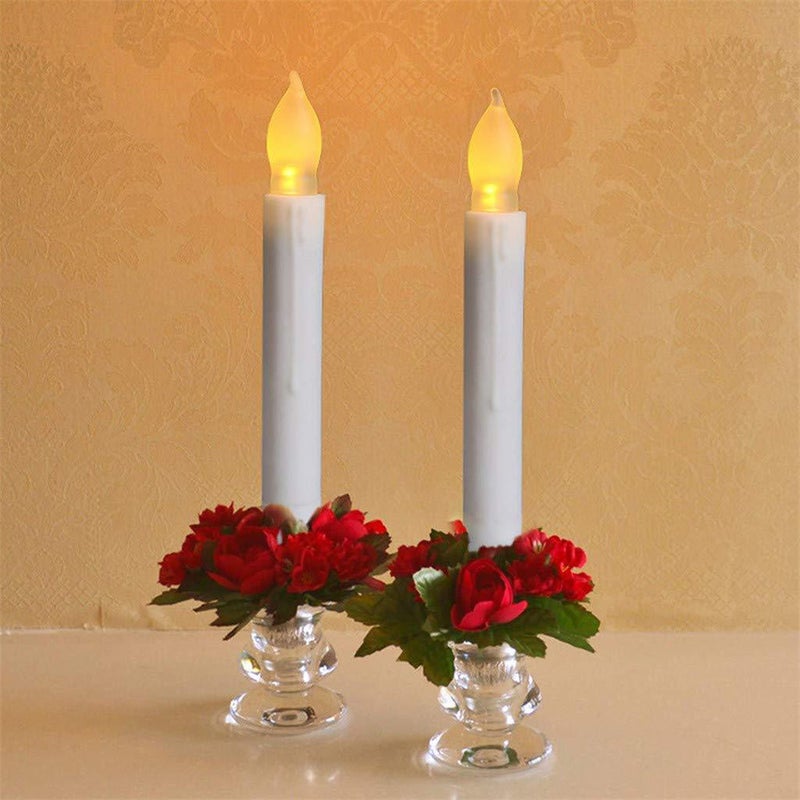 6pcs Simulation Candle Lamp Candle Lamp Pole Candle Light for Halloween Dancing Evening Without Battery Size 3 - Image 1