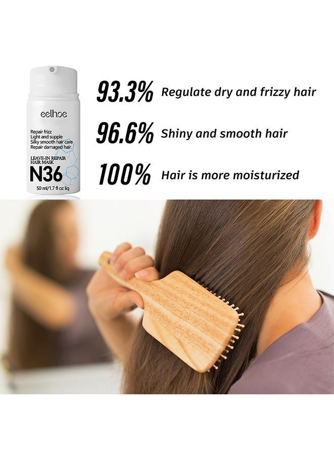 EELHOE N36 Leave-in Repair Hair Mask,Repair Frizz ,Light and Supple Silky Smooth Care,Has The Effect Of Improving Hair,Enhancing And Nourishing Hair,Making It Light And Smooth 50ml - Image 2