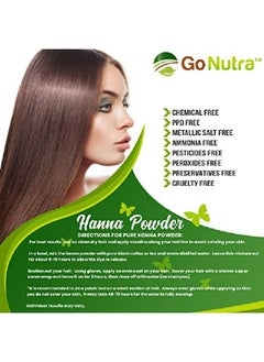 Go Nutra Henna Powder For Hair Organic 8 Oz Pure Henna Natural Hair Color Dye Conditioner  - Image 3